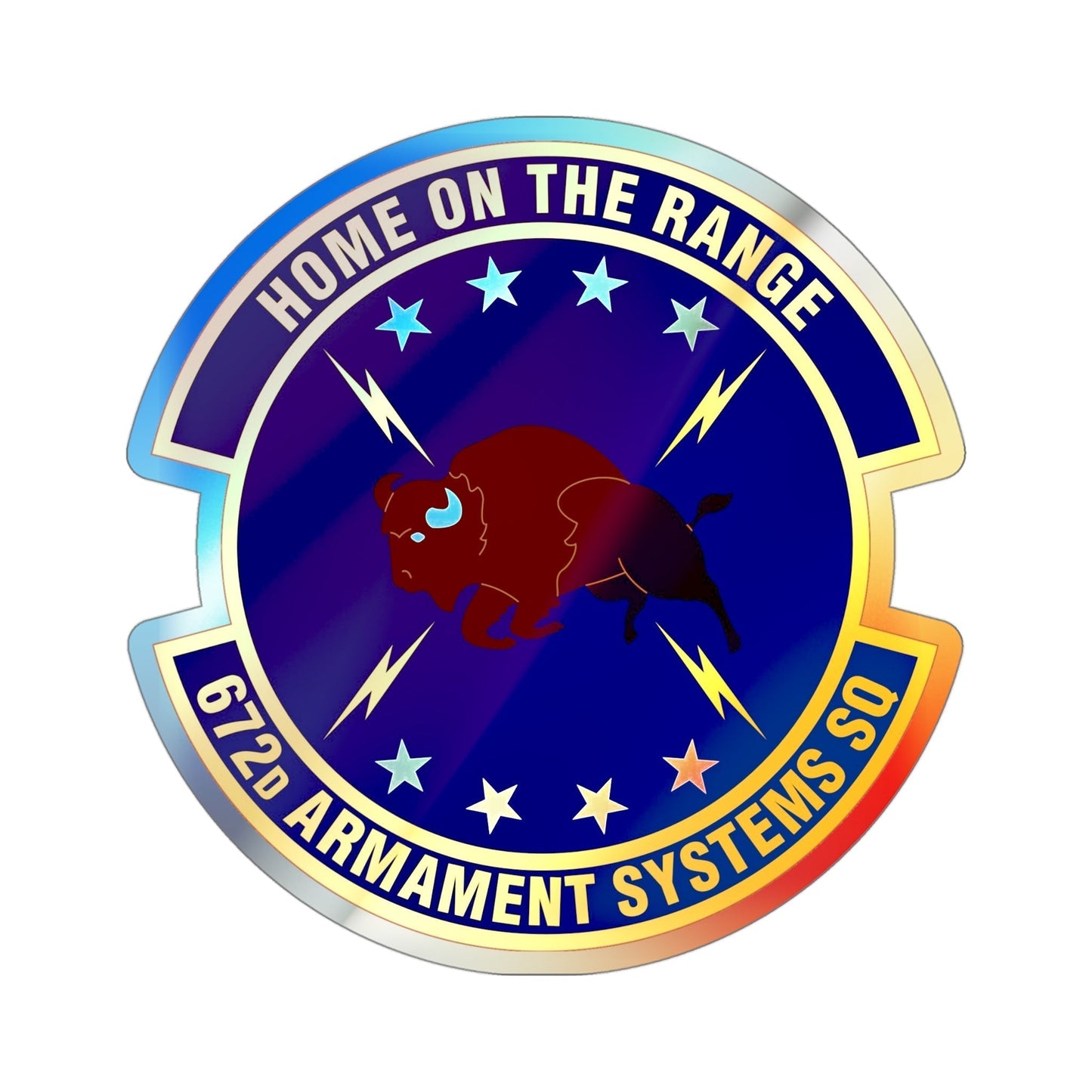 672d Armament Systems Squadron (U.S. Air Force) Holographic STICKER Die-Cut Vinyl Decal-4 Inch-The Sticker Space