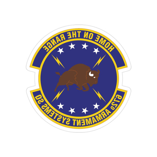 672d Armament Systems Squadron (U.S. Air Force) REVERSE PRINT Transparent STICKER-2 Inch-The Sticker Space