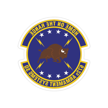 672d Armament Systems Squadron (U.S. Air Force) REVERSE PRINT Transparent STICKER-4 Inch-The Sticker Space