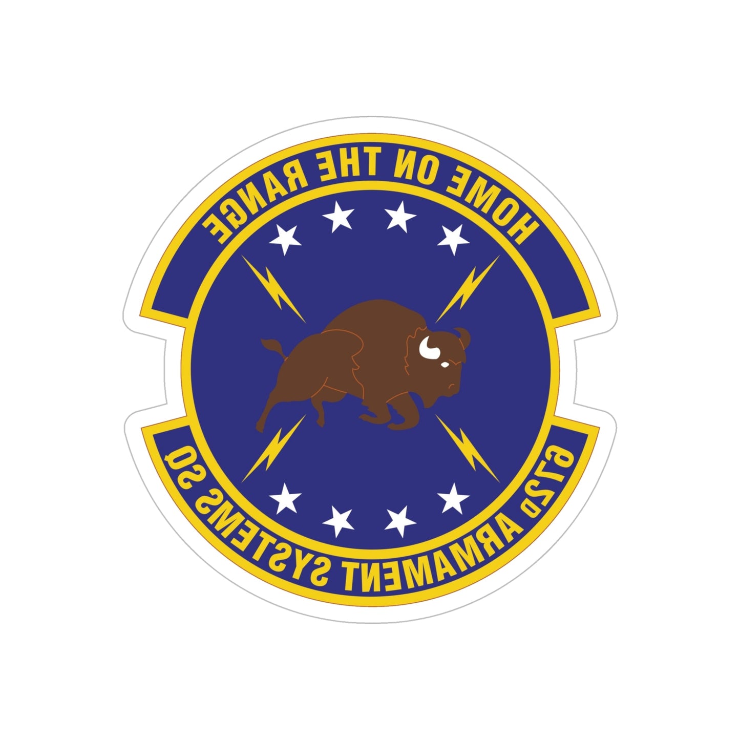 672d Armament Systems Squadron (U.S. Air Force) REVERSE PRINT Transparent STICKER-6" × 6"-The Sticker Space