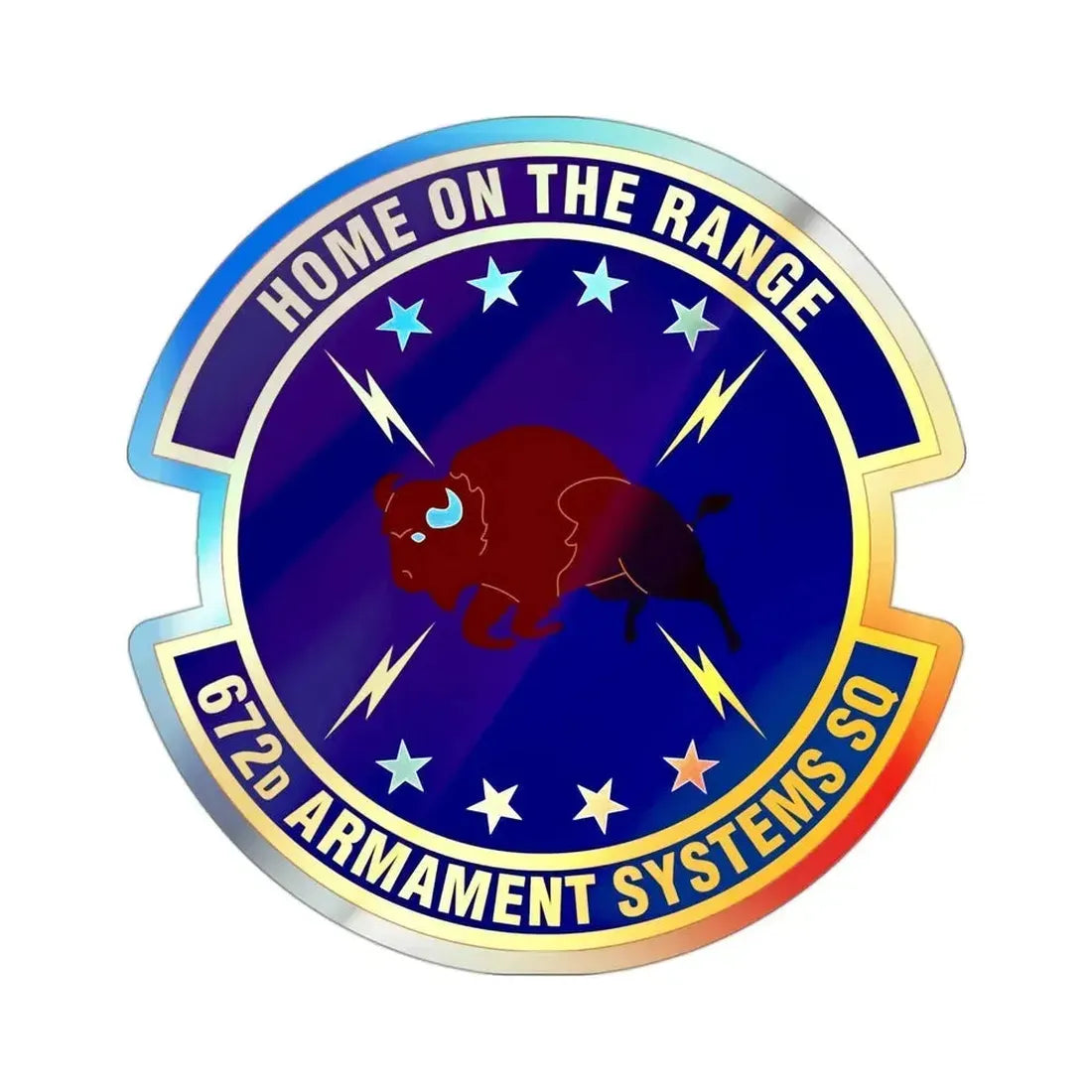 672d Armament Systems Squadron (U.S. Air Force) Holographic STICKER Die-Cut Vinyl Decal 3 Inch Holographic - The Sticker Space