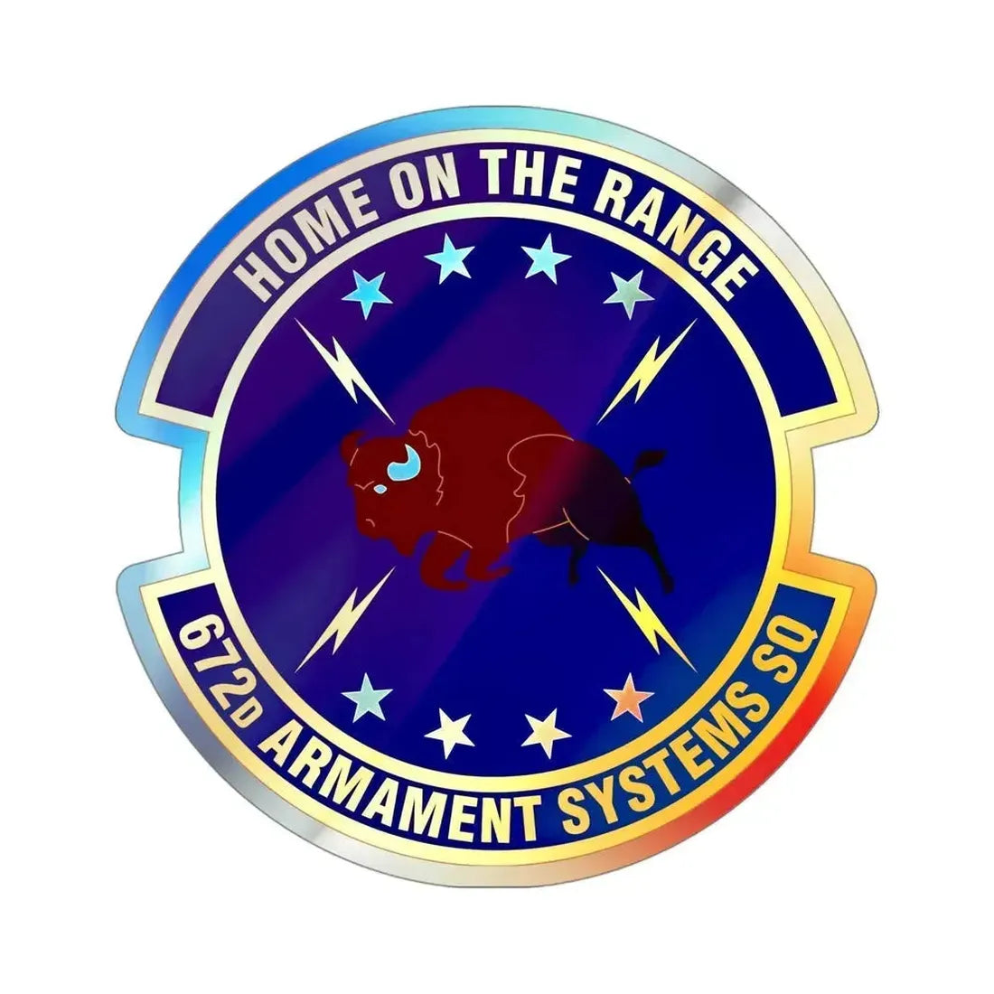 672d Armament Systems Squadron (U.S. Air Force) Holographic STICKER Die-Cut Vinyl Decal 4 Inch Holographic - The Sticker Space