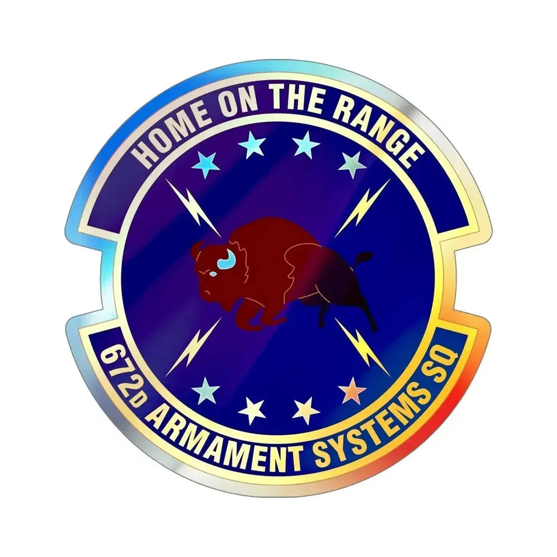 672d Armament Systems Squadron (U.S. Air Force) Holographic STICKER Die-Cut Vinyl Decal 6 Inch Holographic - The Sticker Space