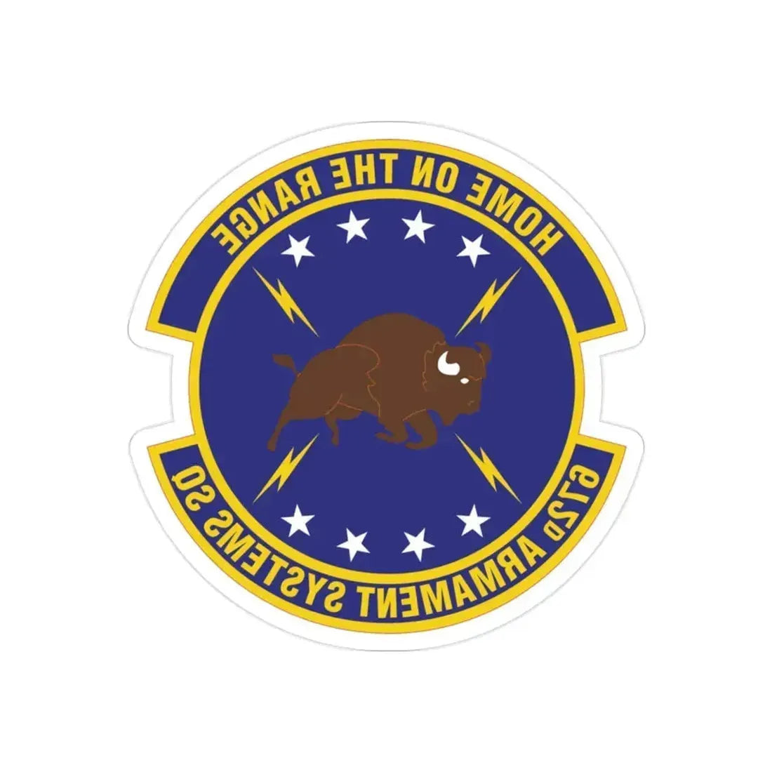 672d Armament Systems Squadron (U.S. Air Force) REVERSE PRINT Transparent Die-Cut STICKER 2 Inch Die-Cut Transparent - The Sticker Space