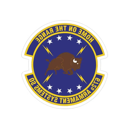 672d Armament Systems Squadron (U.S. Air Force) REVERSE PRINT Transparent Die-Cut STICKER 2 Inch Die-Cut Transparent - The Sticker Space