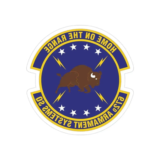 672d Armament Systems Squadron (U.S. Air Force) REVERSE PRINT Transparent Die-Cut STICKER 2 Inch Die-Cut Transparent - The Sticker Space