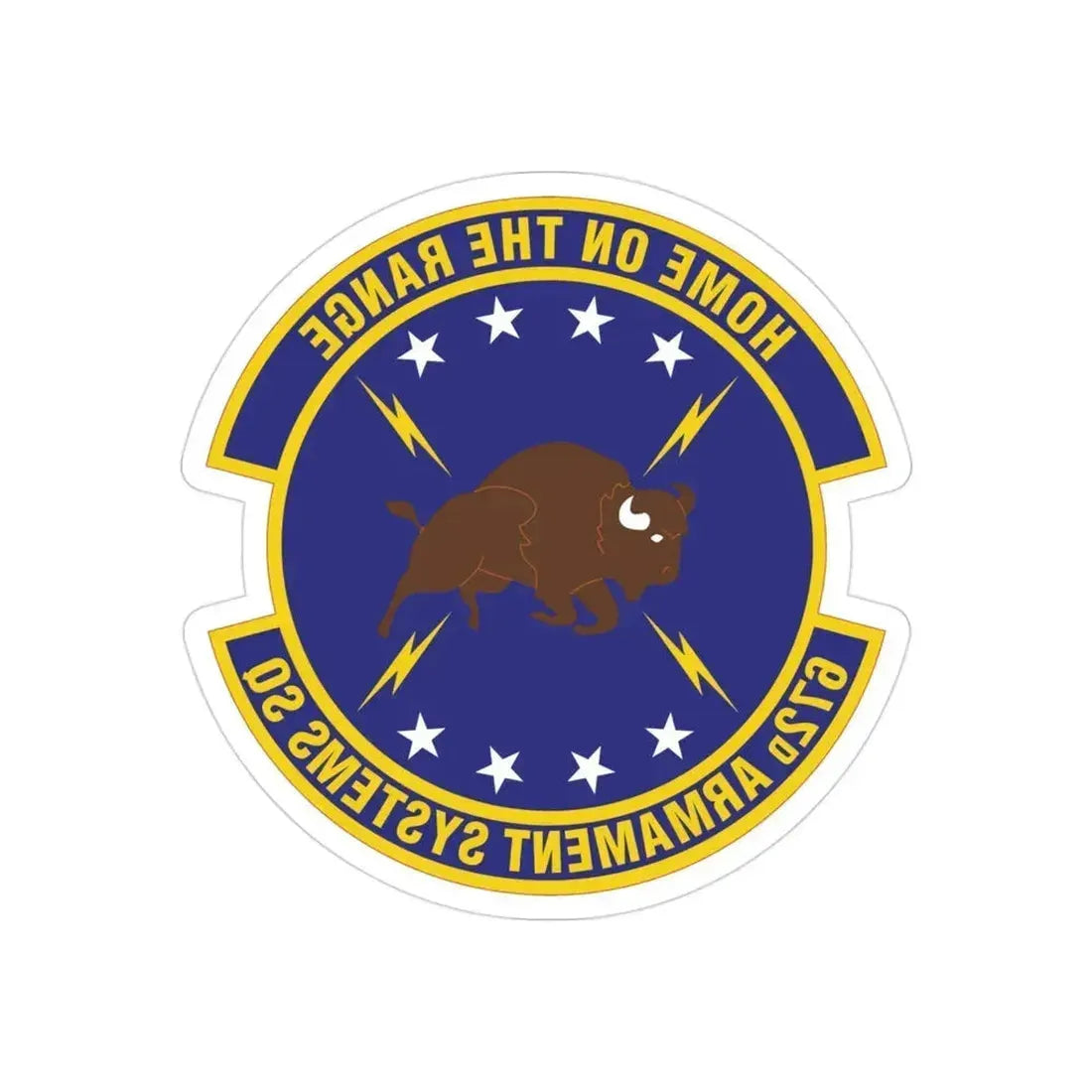 672d Armament Systems Squadron (U.S. Air Force) REVERSE PRINT Transparent Die-Cut STICKER 3 Inch Die-Cut Transparent - The Sticker Space