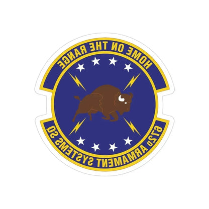 672d Armament Systems Squadron (U.S. Air Force) REVERSE PRINT Transparent Die-Cut STICKER 3 Inch Die-Cut Transparent - The Sticker Space