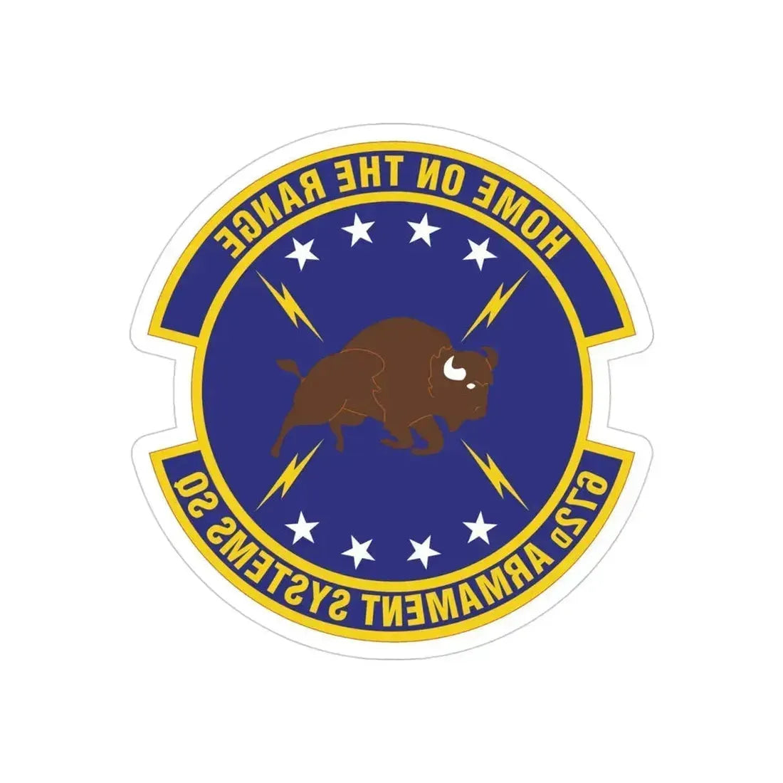 672d Armament Systems Squadron (U.S. Air Force) REVERSE PRINT Transparent Die-Cut STICKER 4 Inch Die-Cut Transparent - The Sticker Space