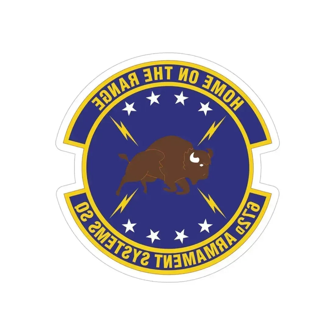 672d Armament Systems Squadron (U.S. Air Force) REVERSE PRINT Transparent Die-Cut STICKER 5 Inch Die-Cut Transparent - The Sticker Space