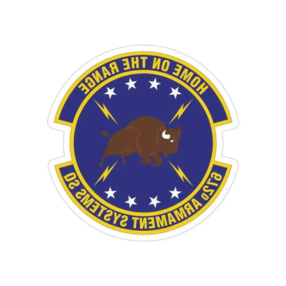 672d Armament Systems Squadron (U.S. Air Force) REVERSE PRINT Transparent Die-Cut STICKER 5 Inch Die-Cut Transparent - The Sticker Space