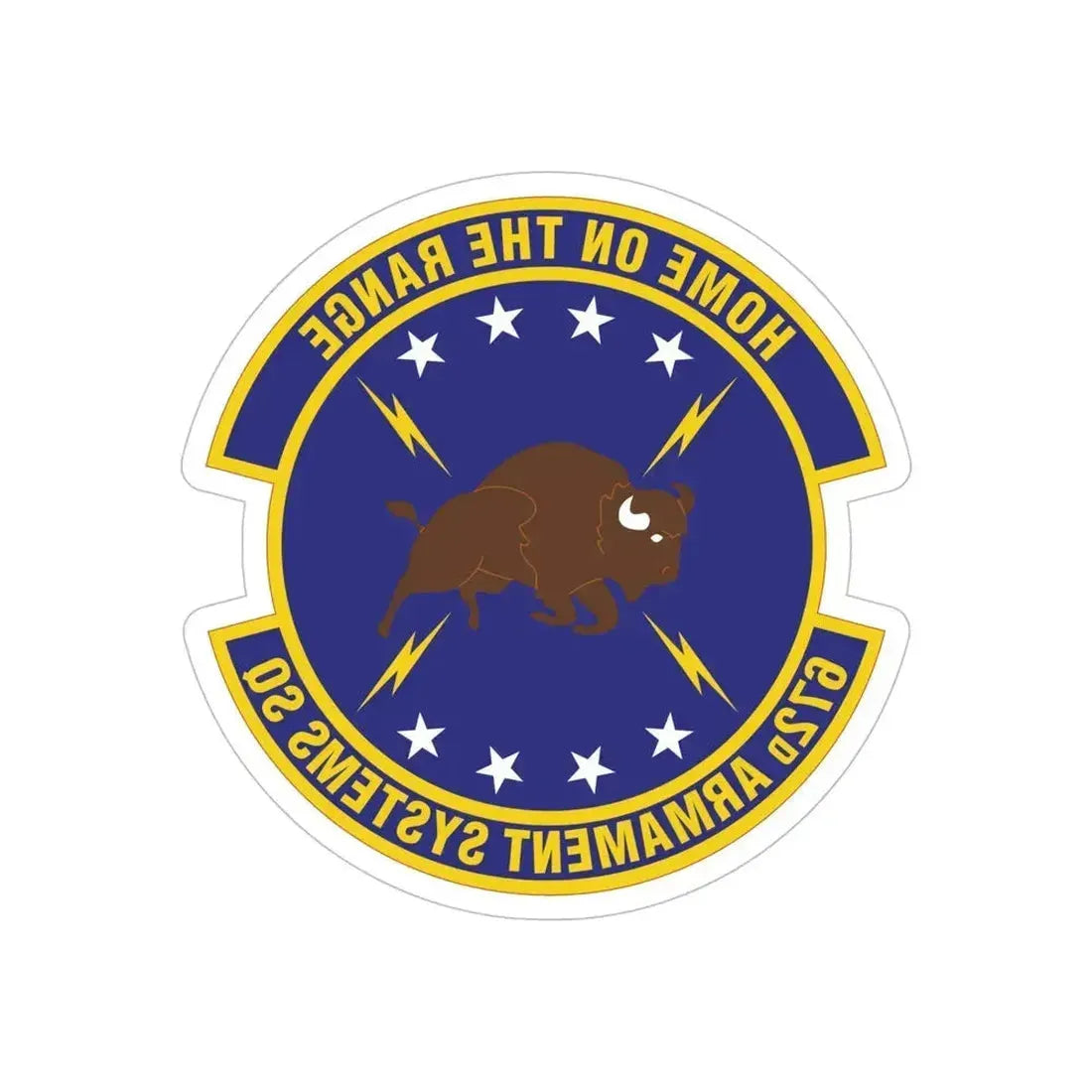 672d Armament Systems Squadron (U.S. Air Force) REVERSE PRINT Transparent Die-Cut STICKER 6 Inch Die-Cut Transparent - The Sticker Space