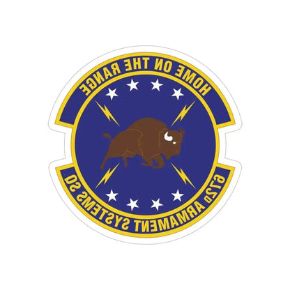 672d Armament Systems Squadron (U.S. Air Force) REVERSE PRINT Transparent Die-Cut STICKER 6 Inch Die-Cut Transparent - The Sticker Space