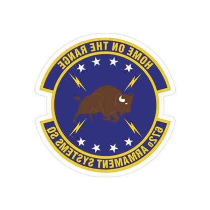 672d Armament Systems Squadron (U.S. Air Force) REVERSE PRINT Transparent Die-Cut STICKER - The Sticker Space