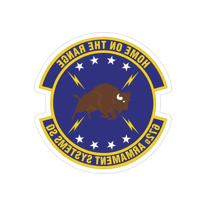 672d Armament Systems Squadron (U.S. Air Force) REVERSE PRINT Transparent Die-Cut STICKER - The Sticker Space
