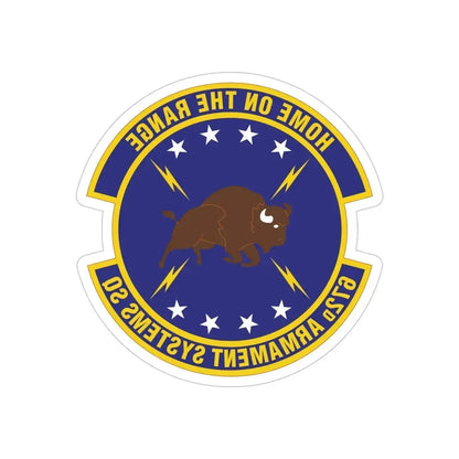 672d Armament Systems Squadron (U.S. Air Force) REVERSE PRINT Transparent Die-Cut STICKER - The Sticker Space