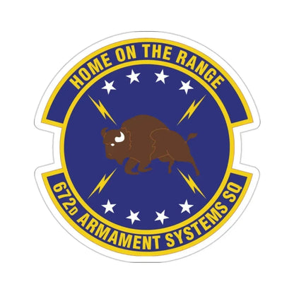 672d Armament Systems Squadron (U.S. Air Force) STICKER Vinyl Die-Cut Decal - The Sticker Space