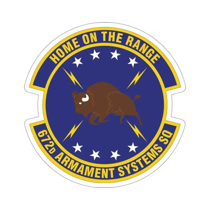 672d Armament Systems Squadron (U.S. Air Force) STICKER Vinyl Die-Cut Decal - The Sticker Space