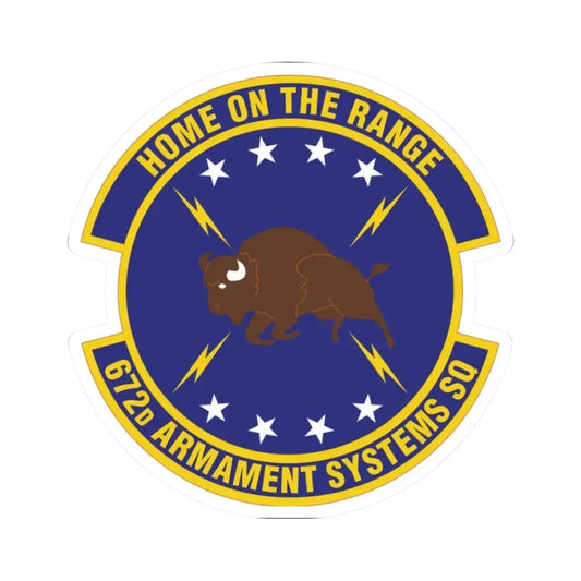 672d Armament Systems Squadron (U.S. Air Force) STICKER Vinyl Kiss-Cut Decal 2 Inch White - The Sticker Space