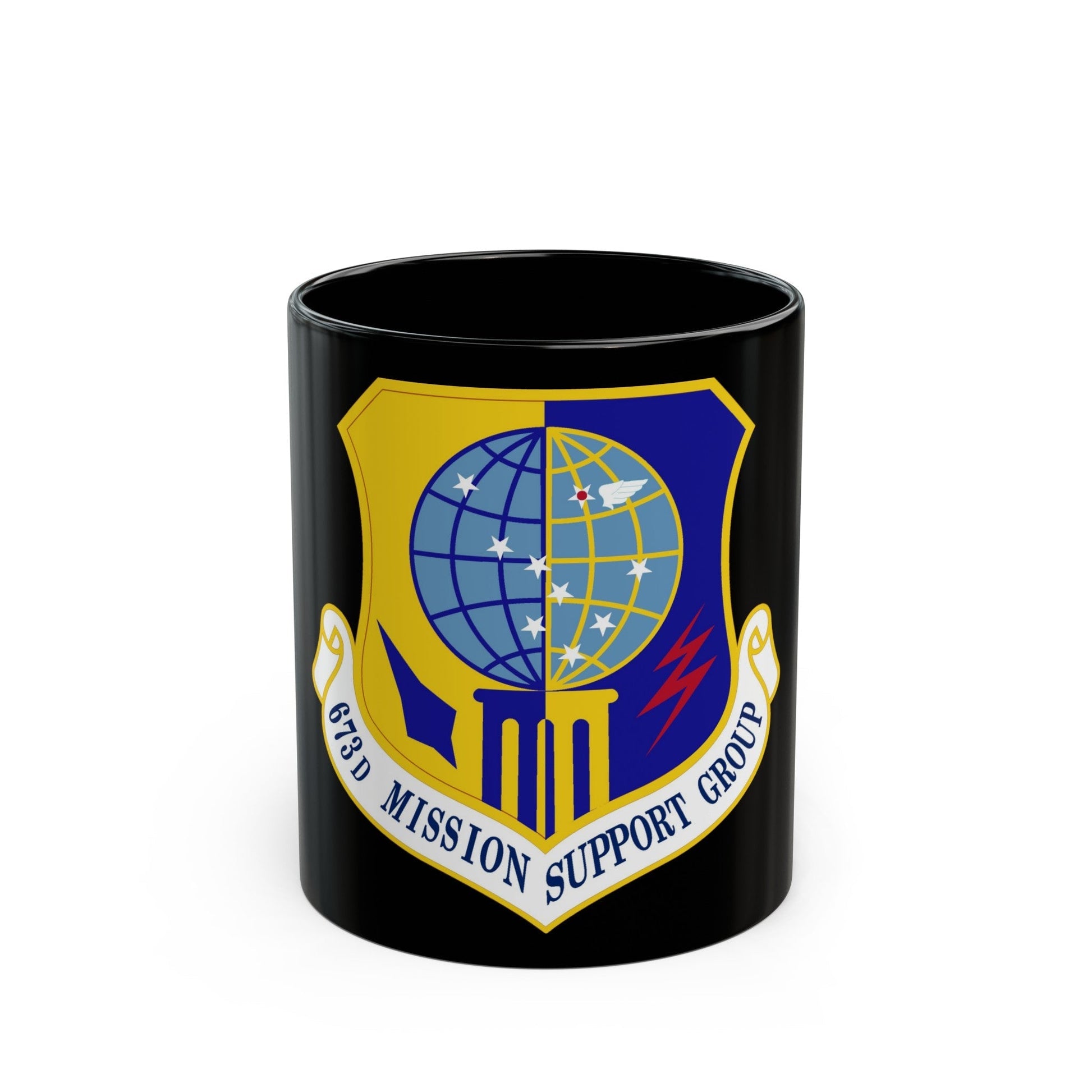 673 Mission Support Group PACAF (U.S. Air Force) Black Coffee Mug-11oz-The Sticker Space