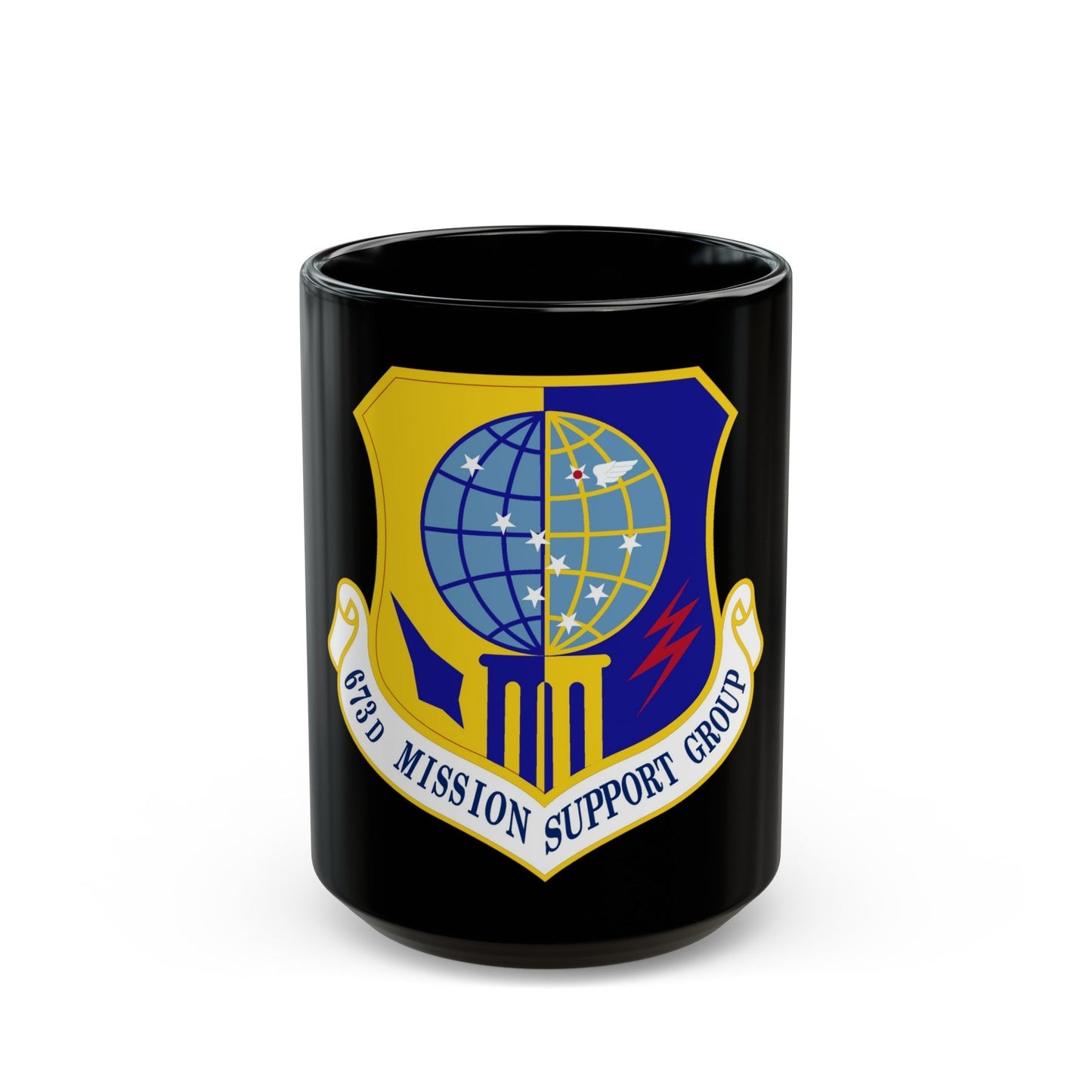 673 Mission Support Group PACAF (U.S. Air Force) Black Coffee Mug-15oz-The Sticker Space