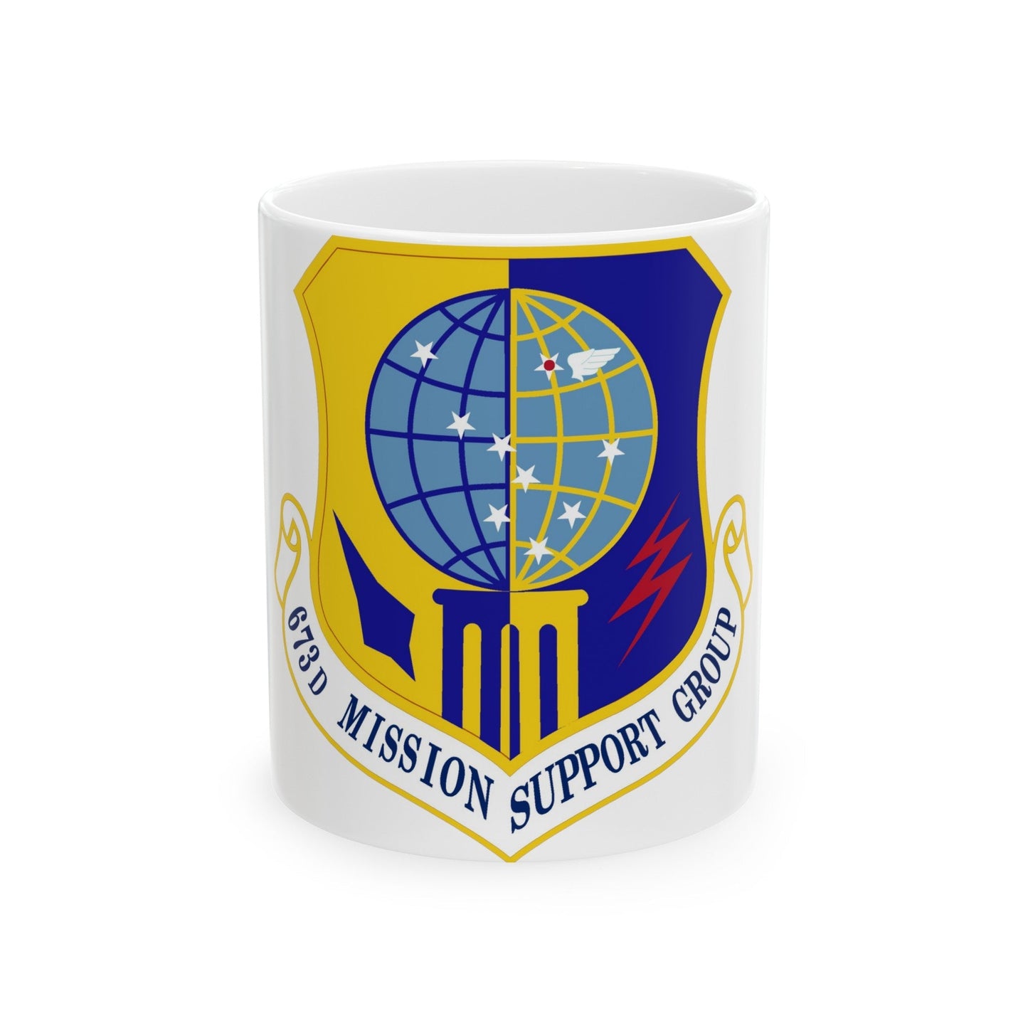 673 Mission Support Group PACAF (U.S. Air Force) White Coffee Mug-11oz-The Sticker Space