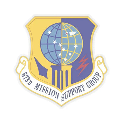 673 Mission Support Group PACAF (U.S. Air Force) STICKER Vinyl Kiss-Cut Decal 3 Inch Transparent - The Sticker Space
