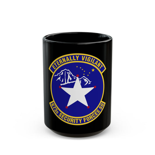 673 Security Forces Squadron PACAF (U.S. Air Force) Black Coffee Mug-15oz-The Sticker Space