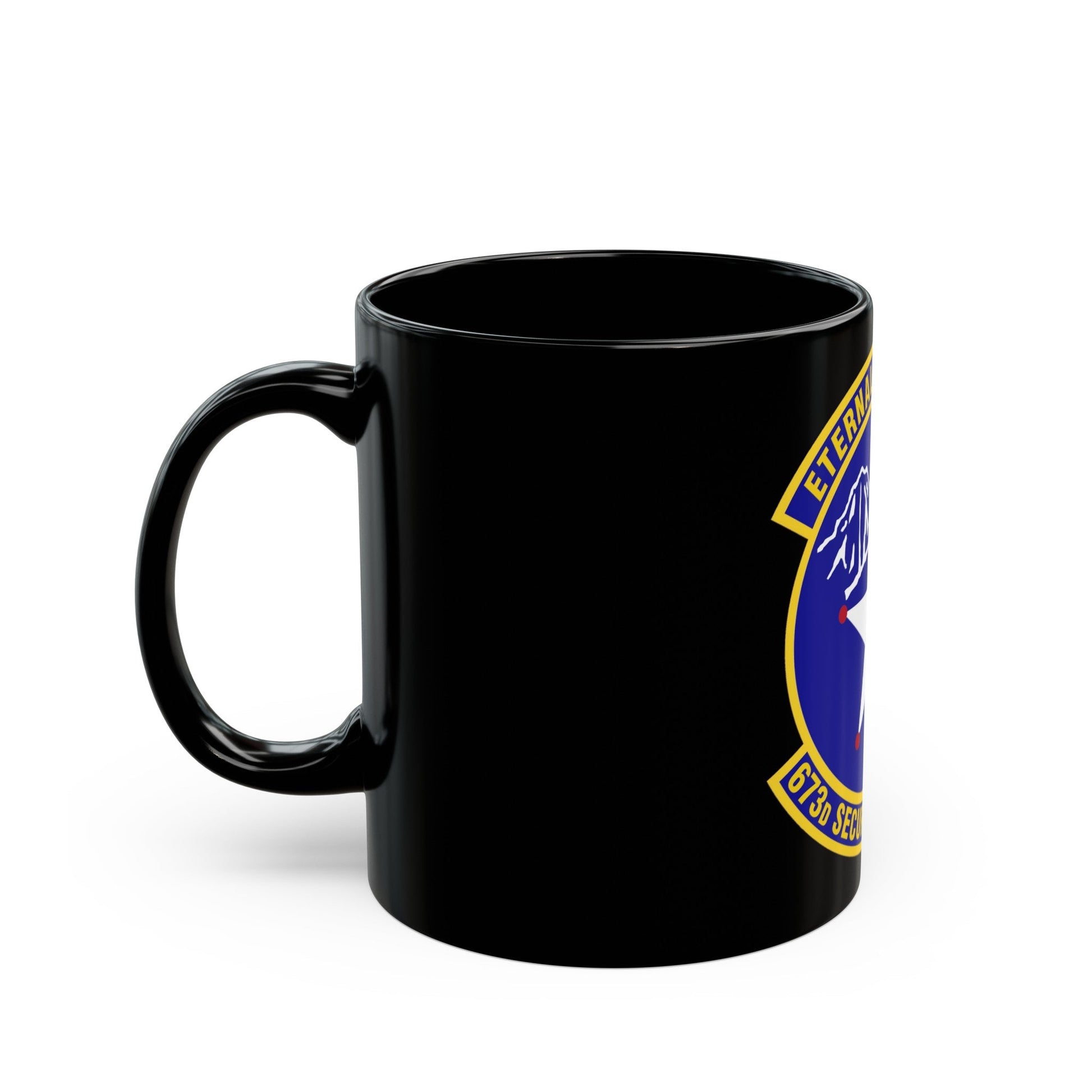 673 Security Forces Squadron PACAF (U.S. Air Force) Black Coffee Mug-The Sticker Space