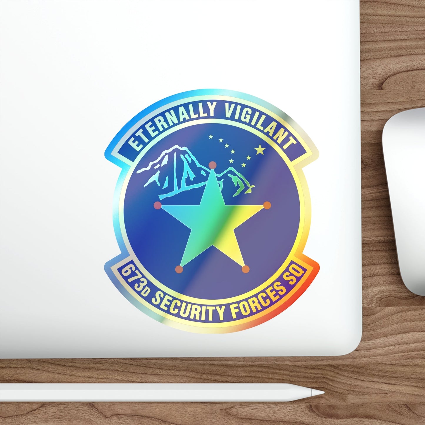 673 Security Forces Squadron PACAF (U.S. Air Force) Holographic STICKER Die-Cut Vinyl Decal-The Sticker Space