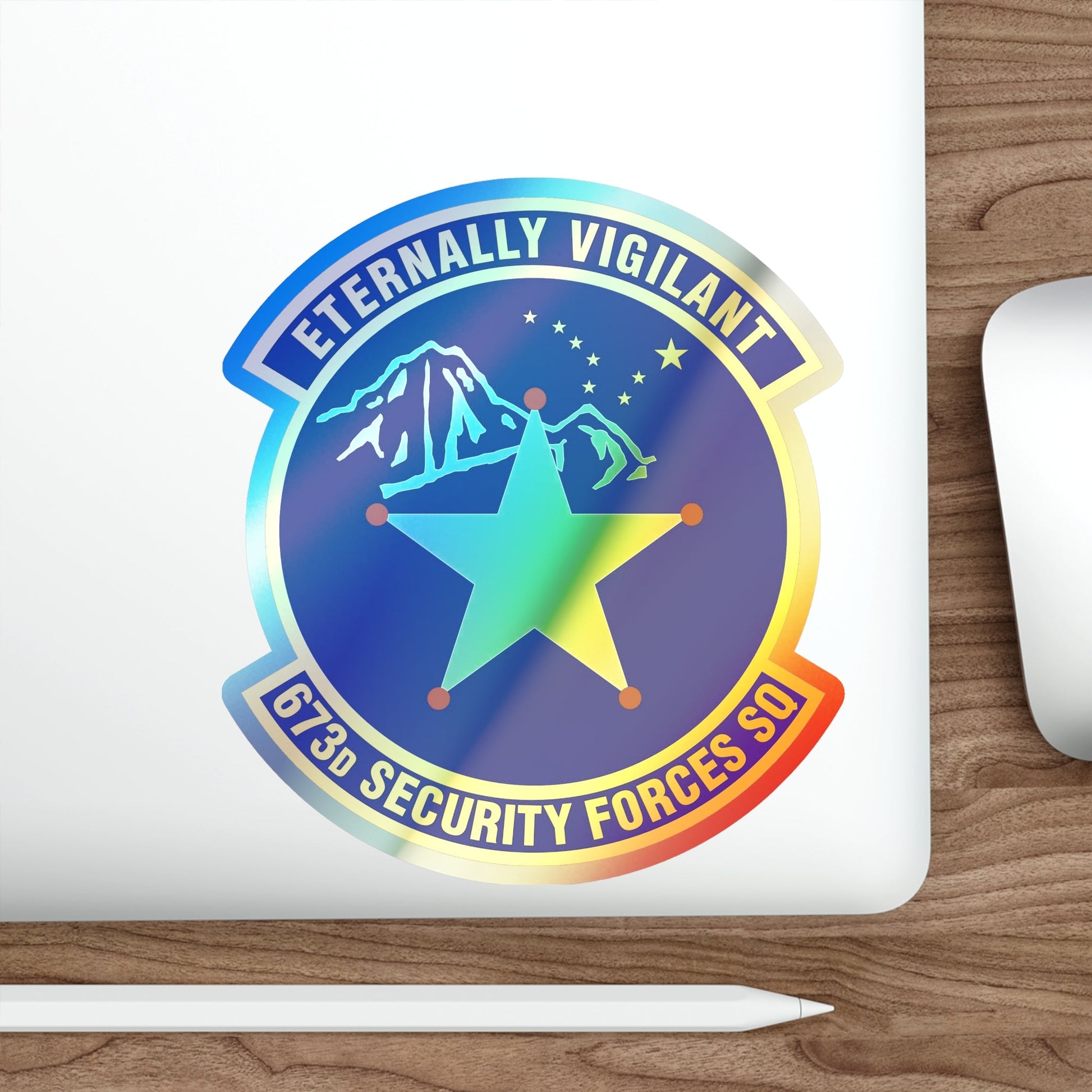 673 Security Forces Squadron PACAF (U.S. Air Force) Holographic STICKER Die-Cut Vinyl Decal-The Sticker Space