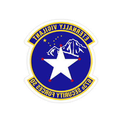 673 Security Forces Squadron PACAF (U.S. Air Force) REVERSE PRINT Transparent STICKER-2" × 2"-The Sticker Space