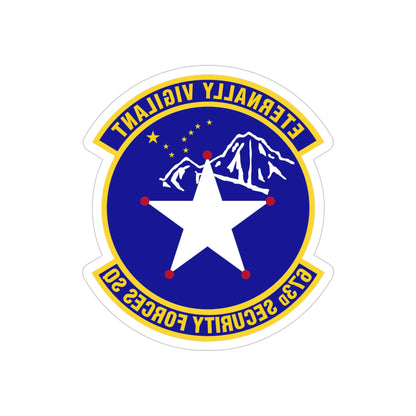 673 Security Forces Squadron PACAF (U.S. Air Force) REVERSE PRINT Transparent STICKER-4" × 4"-The Sticker Space