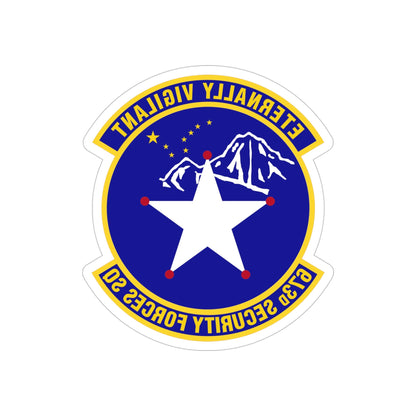 673 Security Forces Squadron PACAF (U.S. Air Force) REVERSE PRINT Transparent STICKER-5" × 5"-The Sticker Space