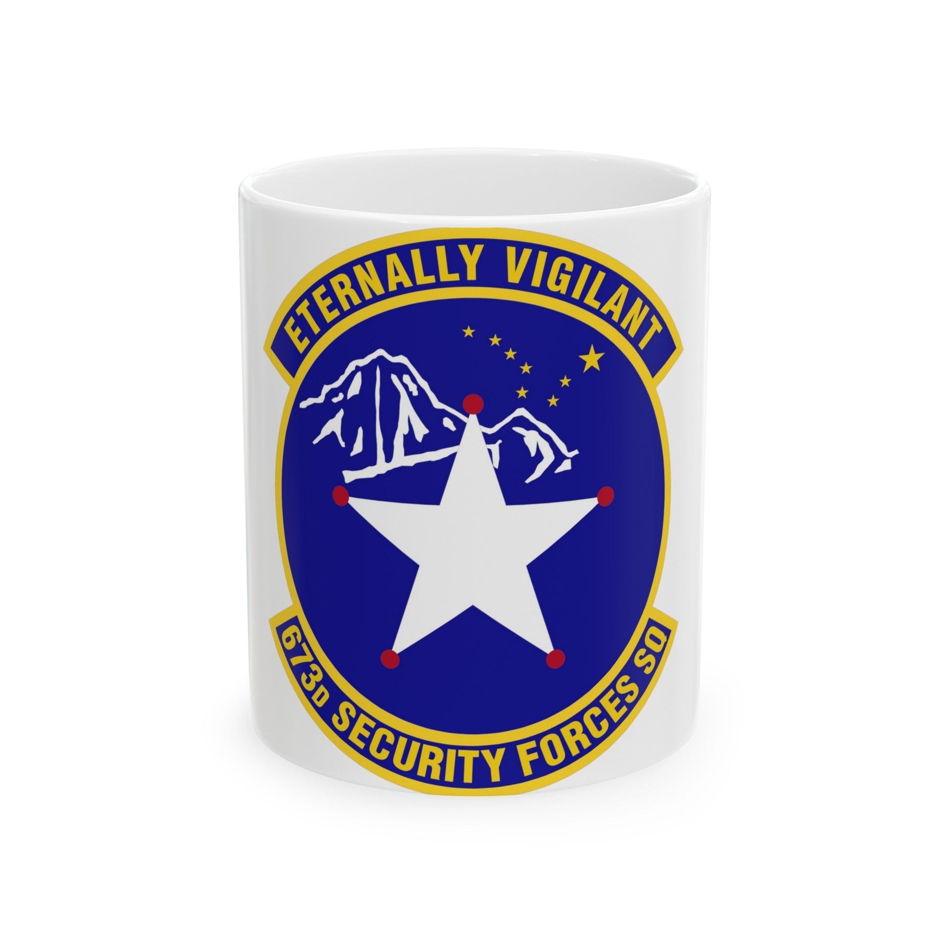 673 Security Forces Squadron PACAF (U.S. Air Force) White Coffee Mug-11oz-The Sticker Space