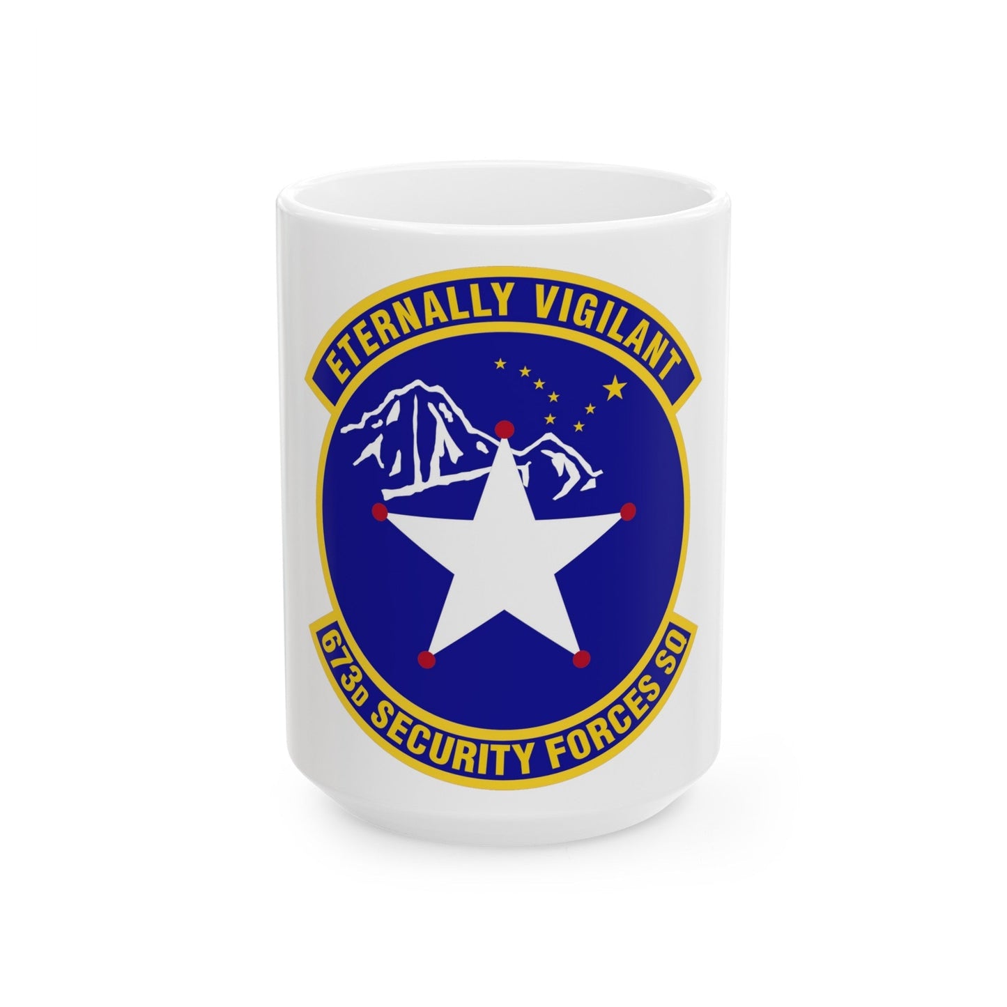 673 Security Forces Squadron PACAF (U.S. Air Force) White Coffee Mug-15oz-The Sticker Space