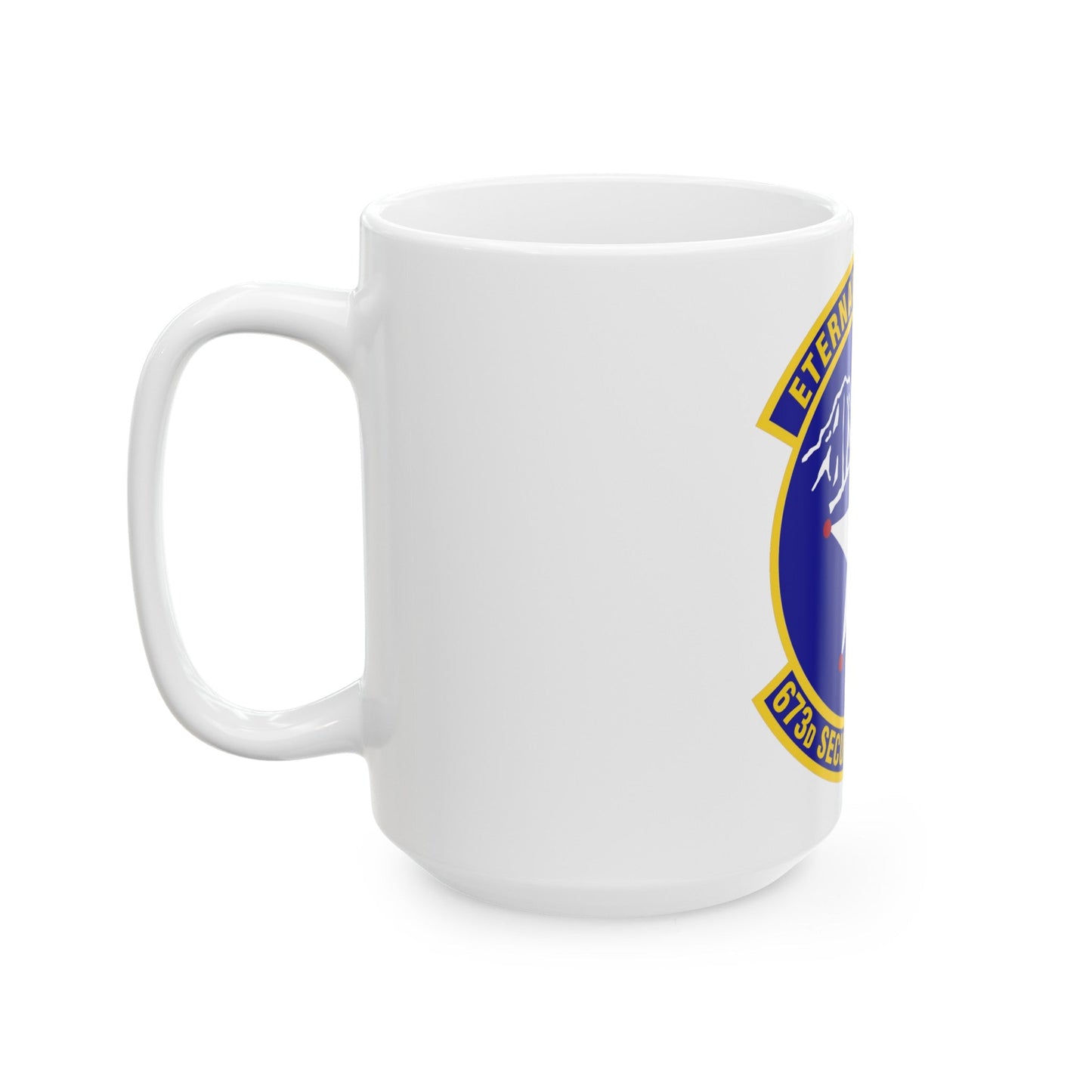 673 Security Forces Squadron PACAF (U.S. Air Force) White Coffee Mug-The Sticker Space