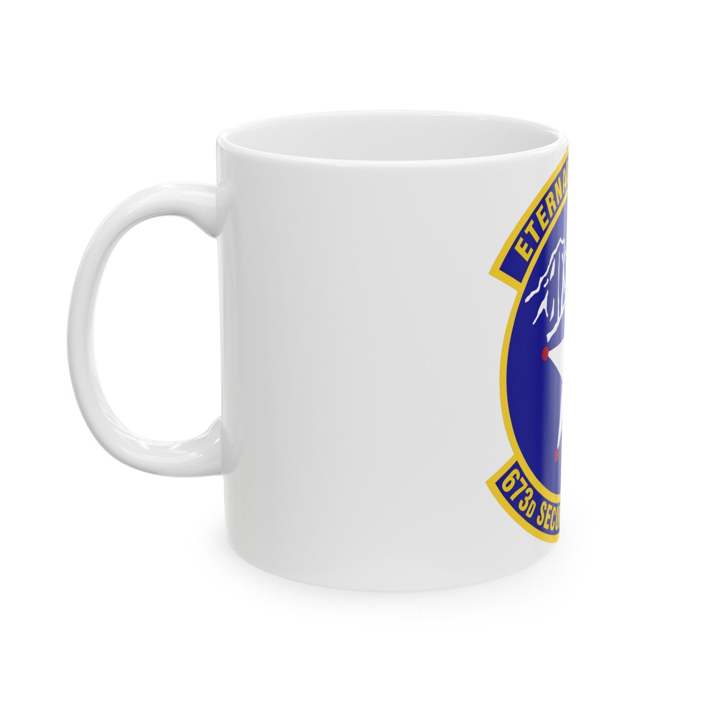 673 Security Forces Squadron PACAF (U.S. Air Force) White Coffee Mug-The Sticker Space