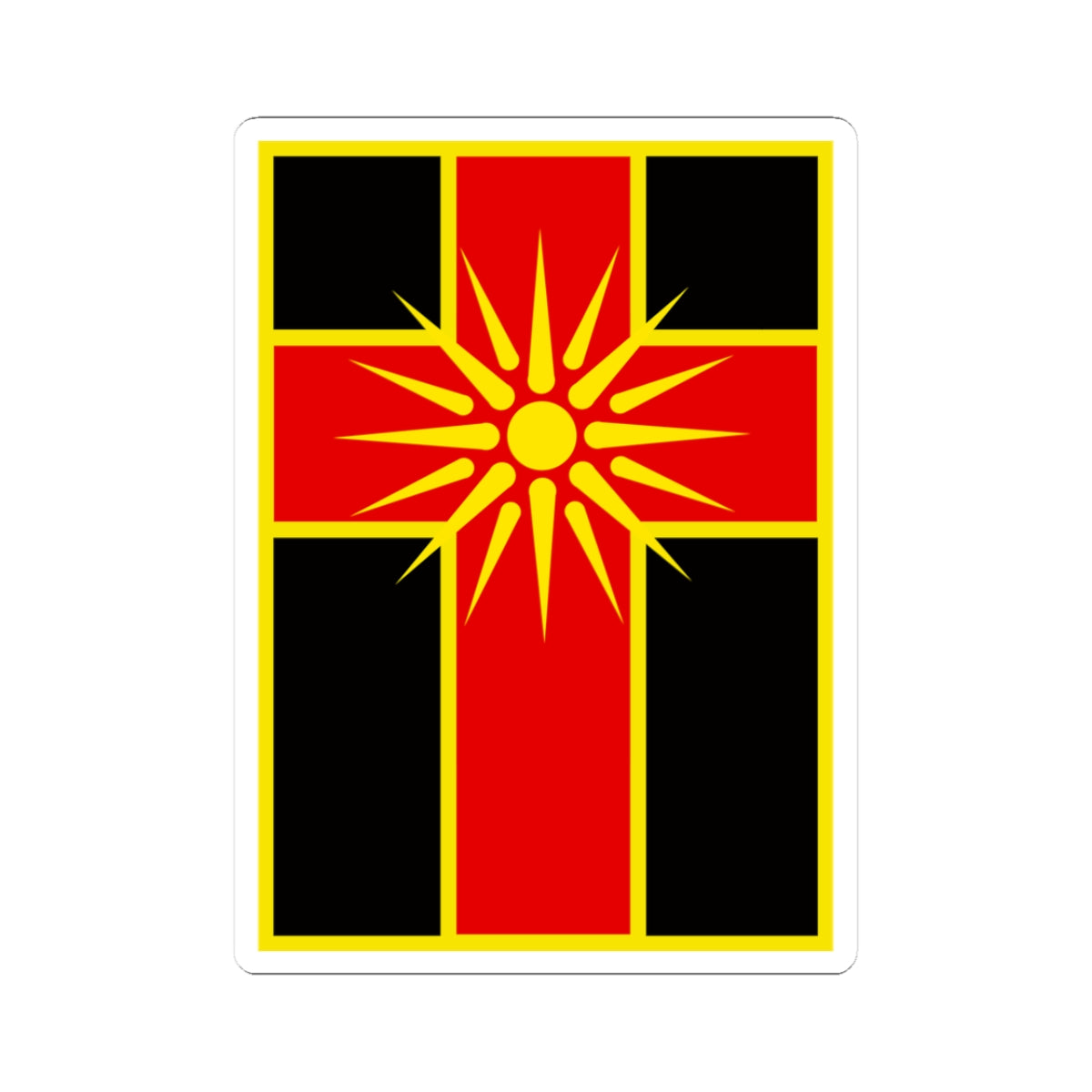 Flag of Drugovo Municipality North Macedonia (North Macedonia) STICKER Vinyl Kiss-Cut Decal