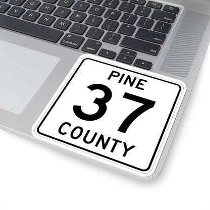 Pine County Route 37 MN (Minnesota) (Road Sign) STICKER Vinyl Kiss-Cut Decal