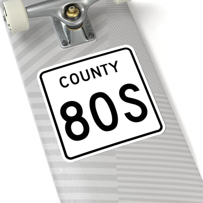 County 80S square (Minnesota) (Road Sign) STICKER Vinyl Kiss-Cut Decal