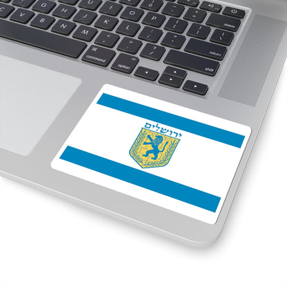 Flag of Jerusalem (Israel) STICKER Vinyl Kiss-Cut Decal