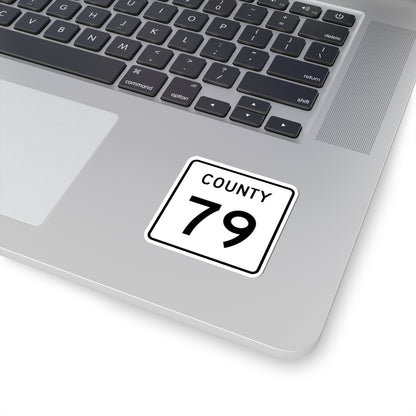 County 79 square (Minnesota) (Road Sign) STICKER Vinyl Kiss-Cut Decal