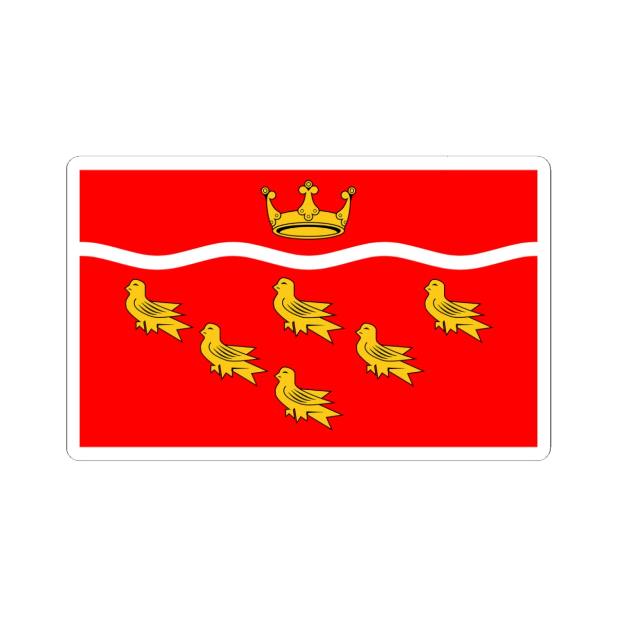 Flag of East Sussex (England) STICKER Vinyl Kiss-Cut Decal