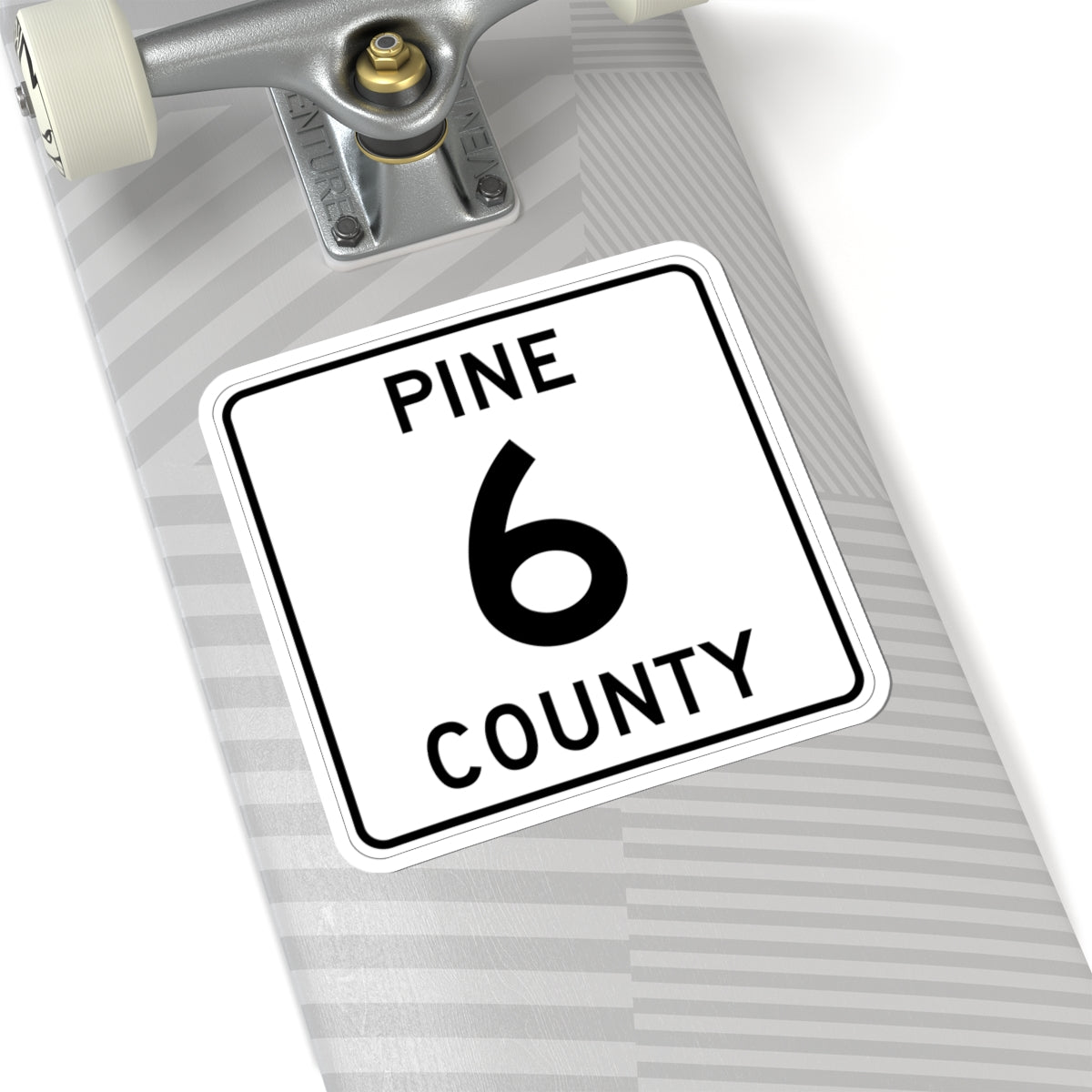 Pine County Route 6 MN (Minnesota) (Road Sign) STICKER Vinyl Kiss-Cut Decal