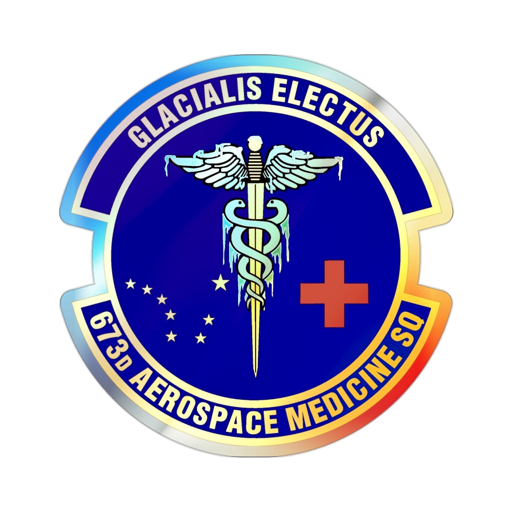 673d Aerospace Medicine Squadron (U.S. Air Force) Holographic STICKER Die-Cut Vinyl Decal-2 Inch-The Sticker Space