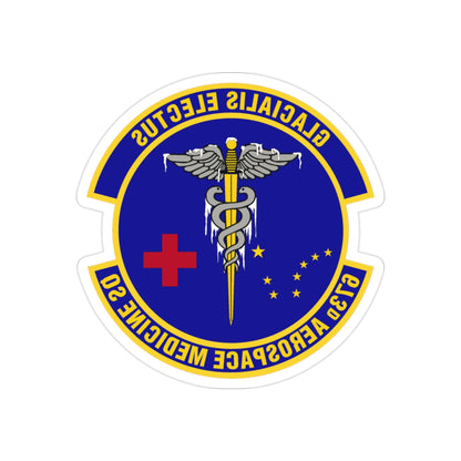 673d Aerospace Medicine Squadron (U.S. Air Force) REVERSE PRINT Transparent STICKER-2" × 2"-The Sticker Space