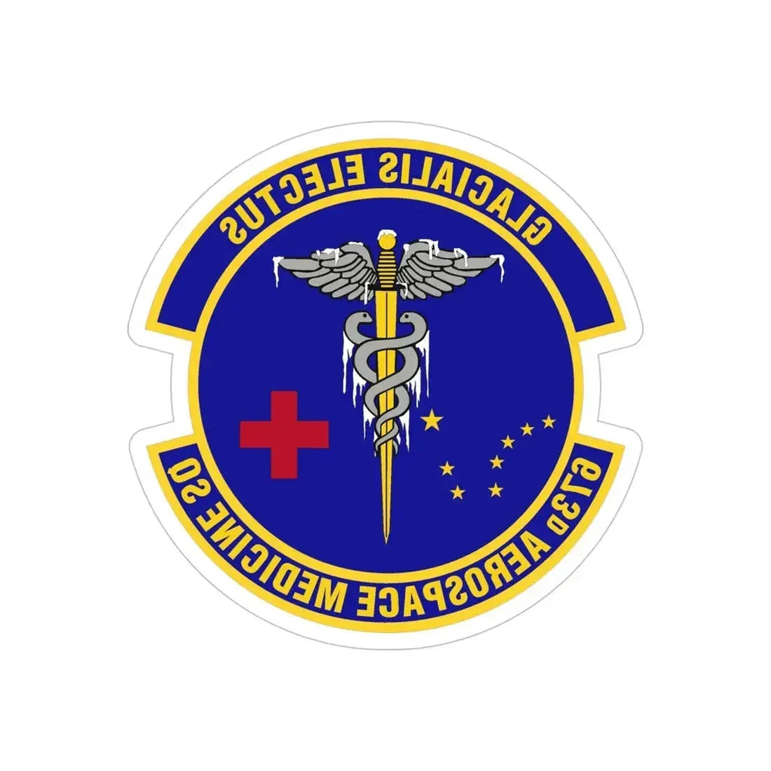 673d Aerospace Medicine Squadron (U.S. Air Force) REVERSE PRINT Transparent Die-Cut STICKER - The Sticker Space