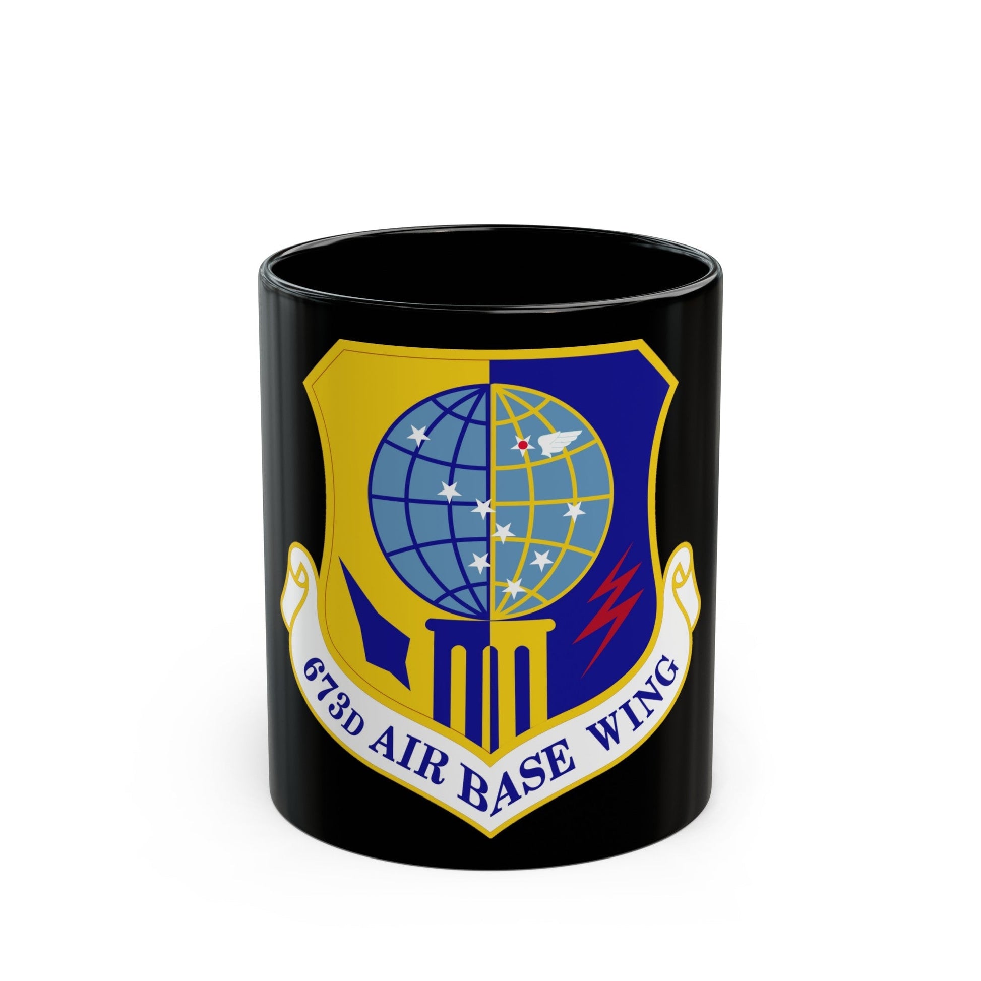 673d Air Base Wing (U.S. Air Force) Black Coffee Mug-11oz-The Sticker Space