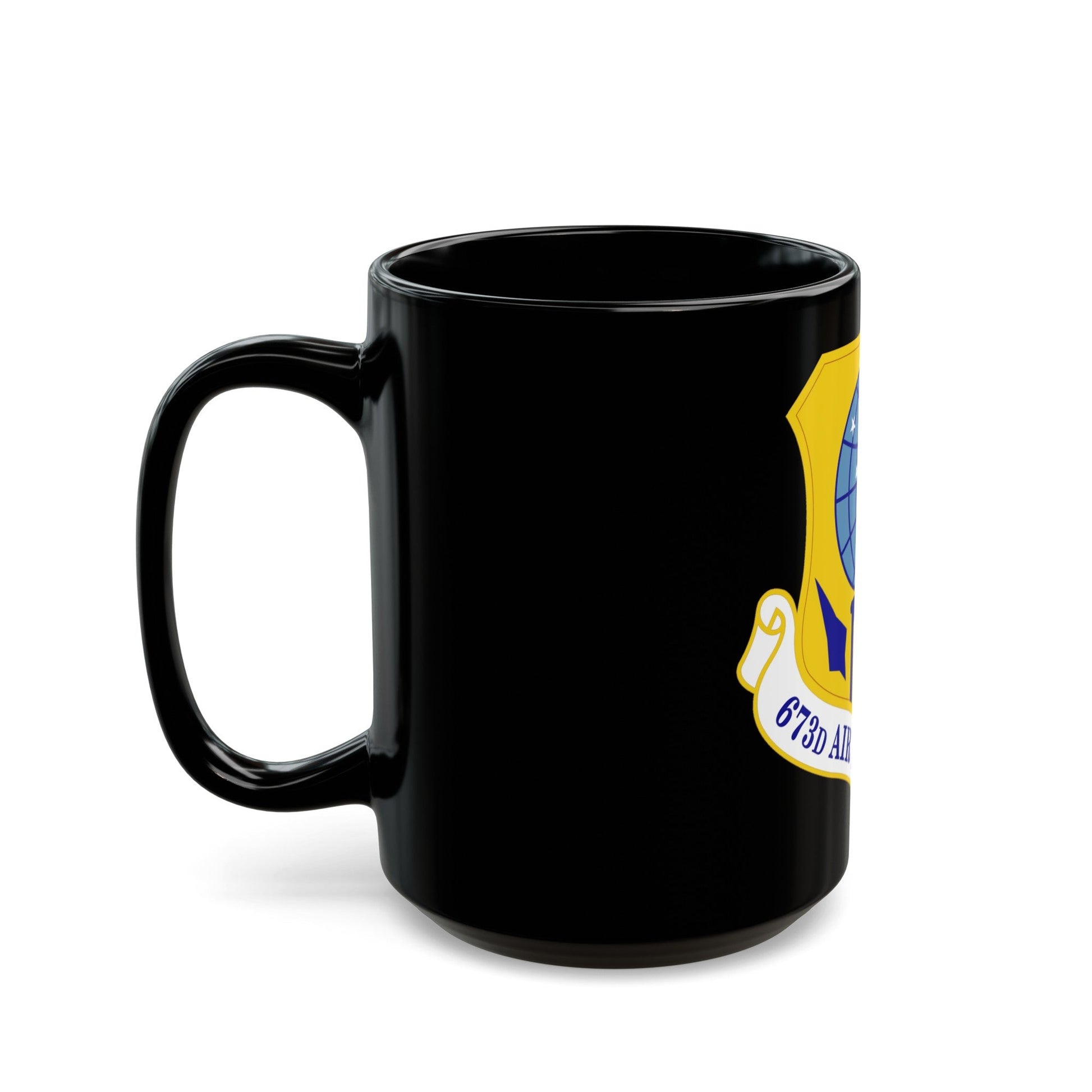 673d Air Base Wing (U.S. Air Force) Black Coffee Mug-The Sticker Space